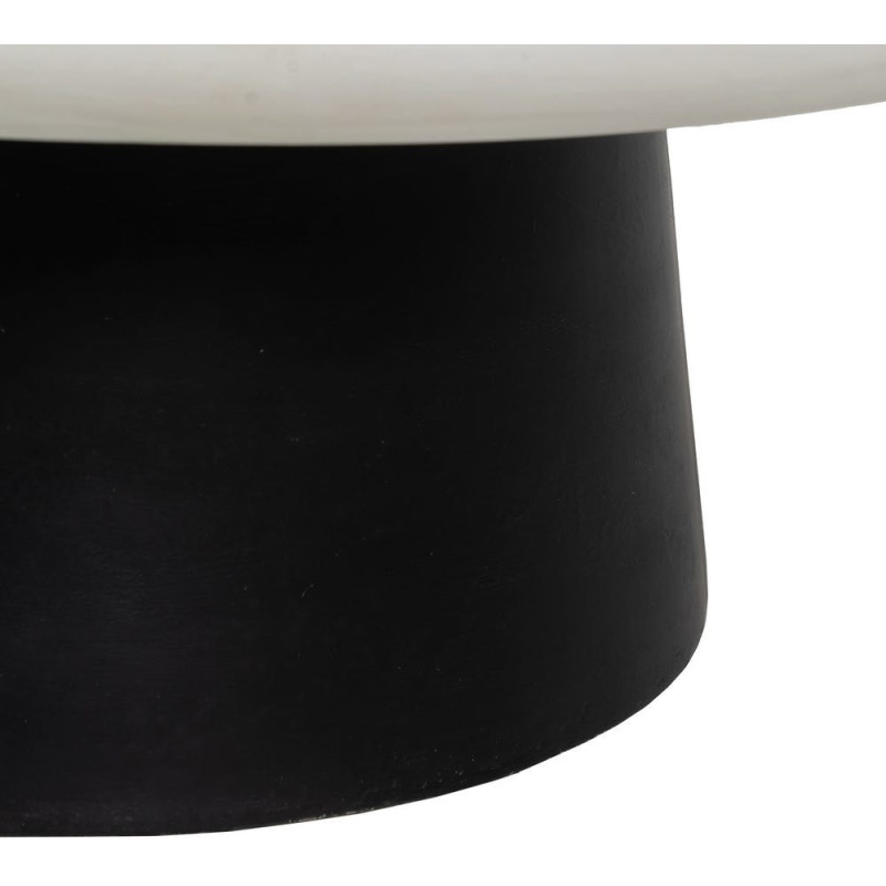 Table basse minimaliste Ronde en Magnésium Fibre de verre Blanc Noir Janira - 6