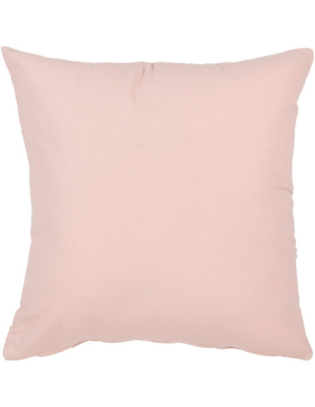 Coussin Carré 45x45 abstrait en Coton Rose Blanc Motif visages Genae - 3