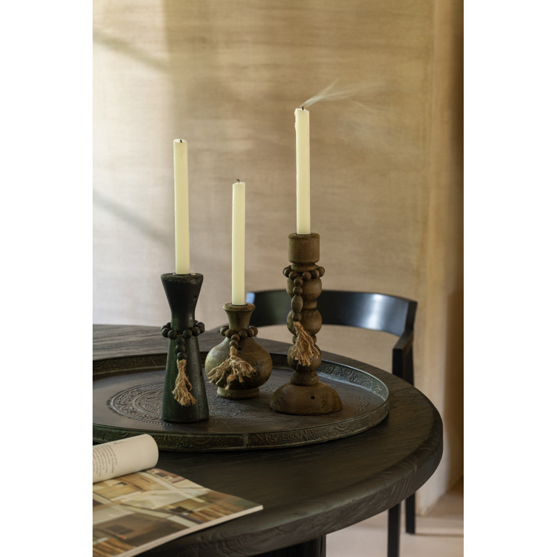 Bougeoir Pilier Hauteur 29 cm en Bois...