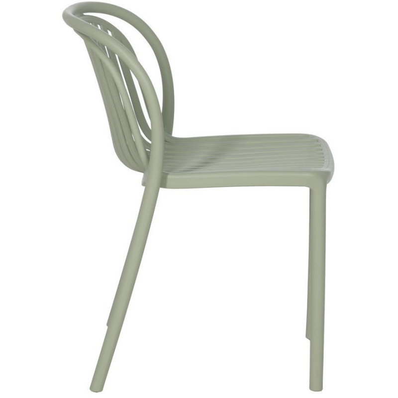 Chaise de jardin moderne en Polypropylène Vert Estia (Lot de 4) - 2