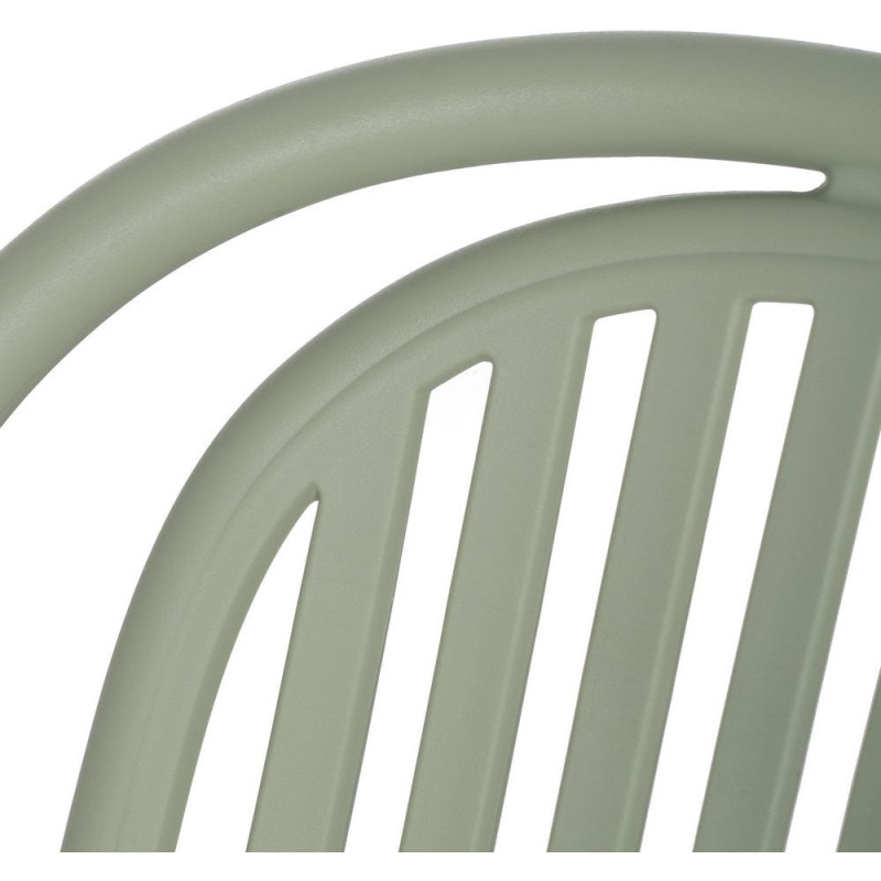 Chaise de jardin moderne en Polypropylène Vert Estia (Lot de 4) - 6