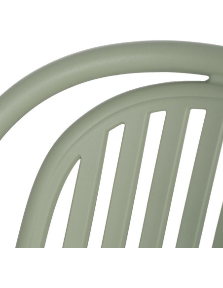 Chaise de jardin moderne en Polypropylène Vert Estia (Lot de 4) - 6