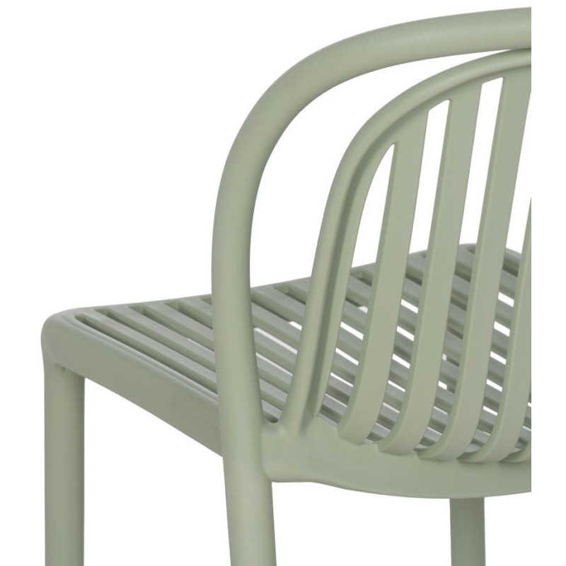 Chaise de jardin moderne en Polypropylène Vert Estia (Lot de 4) - 8