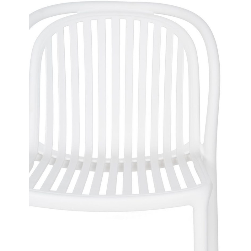 Chaise de jardin moderne en Polypropylène Blanc Estia (Lot de 4) - 4