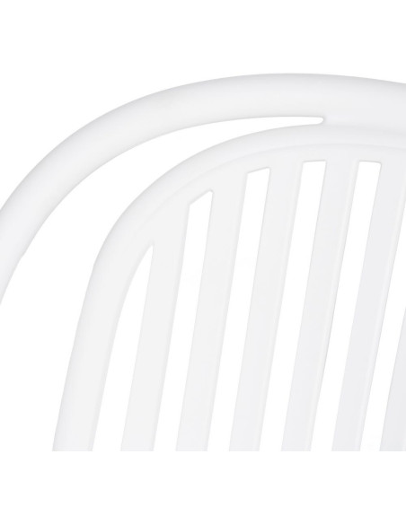 Chaise de jardin moderne en Polypropylène Blanc Estia (Lot de 4) - 6