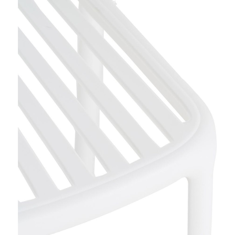 Chaise de jardin moderne en Polypropylène Blanc Estia (Lot de 4) - 7