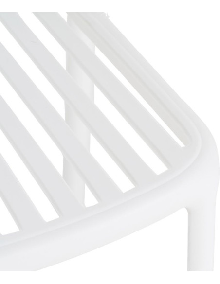 Chaise de jardin moderne en Polypropylène Blanc Estia (Lot de 4) - 7