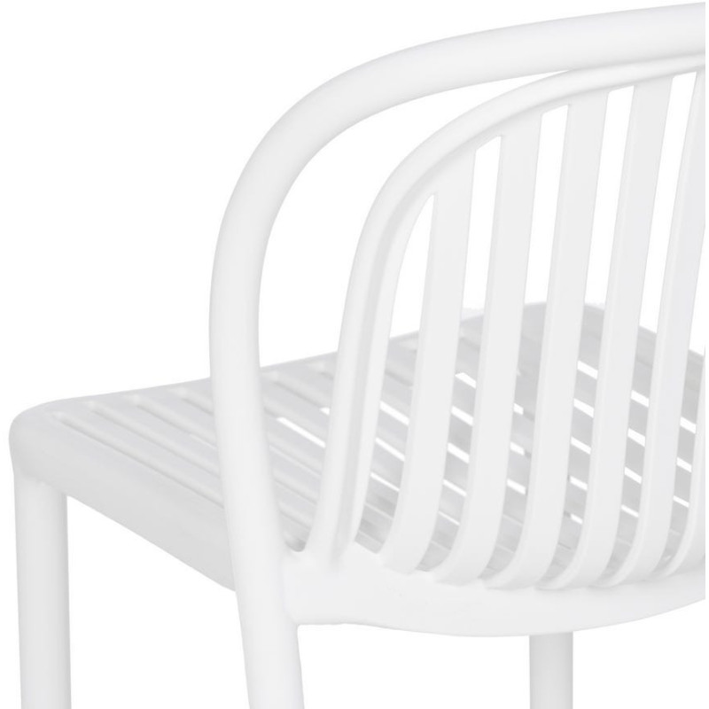 Chaise de jardin moderne en Polypropylène Blanc Estia (Lot de 4) - 8