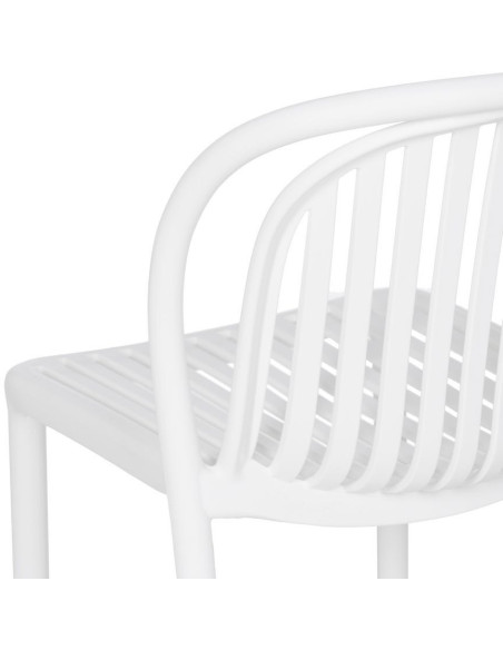 Chaise de jardin moderne en Polypropylène Blanc Estia (Lot de 4) - 8