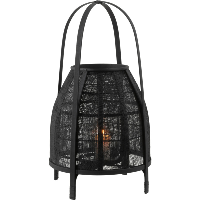Lanterne photophore Ronde XL Diamètre 35 cm en Bambou Noir Hood - 3