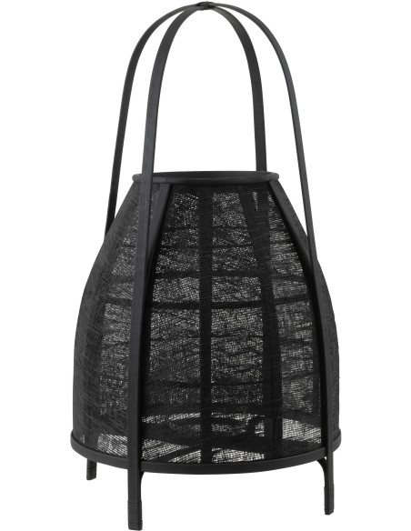 Lanterne photophore Ronde XXL Diamètre 38 cm en Bambou Noir Hood - 1