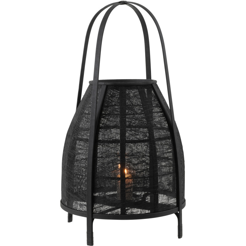 Lanterne photophore Ronde XXL Diamètre 38 cm en Bambou Noir Hood - 3