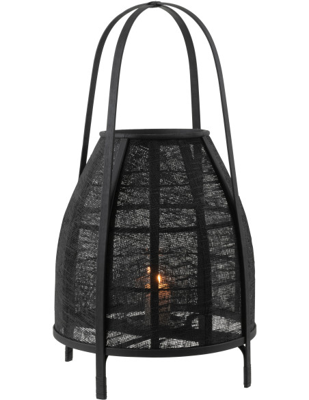 Lanterne photophore Ronde XXL Diamètre 38 cm en Bambou Noir Hood - 3
