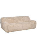 Canapé 3 places beige doux 240 x 107 x 79,5 cm Unai