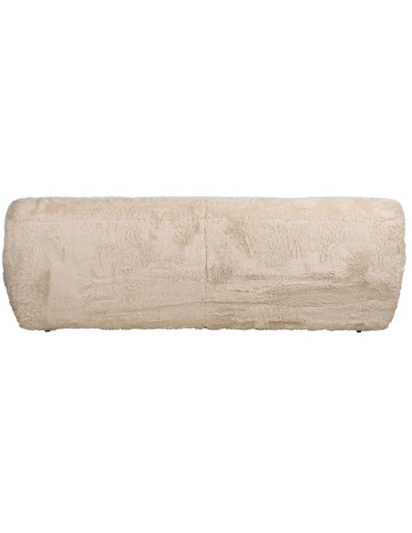 Canapé original Bouclette 3 places en Tissu Beige Bouclé Bois MDF Unai - 3