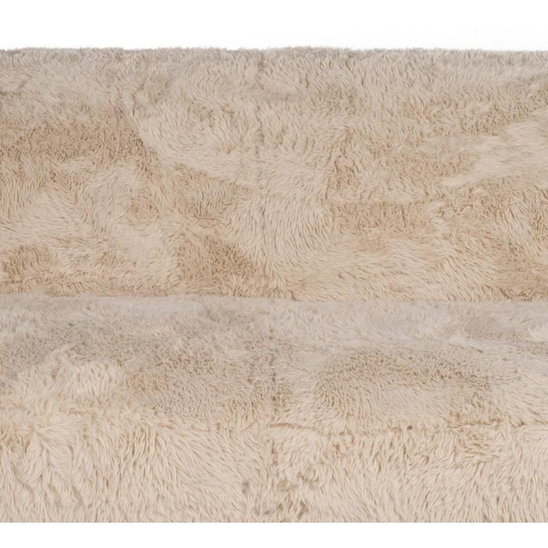 Canapé original Bouclette 3 places en Tissu Beige Bouclé Bois MDF Unai - 6