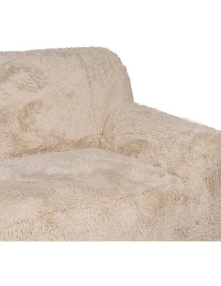 Canapé original Bouclette 3 places en Tissu Beige Bouclé Bois MDF Unai - 7