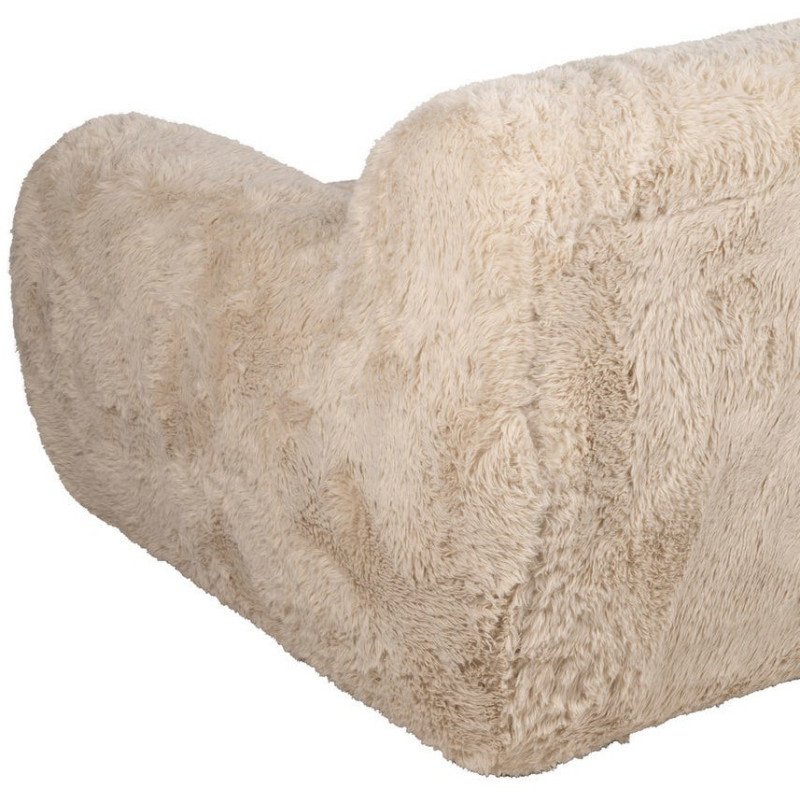 Canapé original Bouclette 3 places en Tissu Beige Bouclé Bois MDF Unai - 11