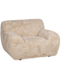 Fauteuil beige doux 124 x 107 x 79,5 cm Unai