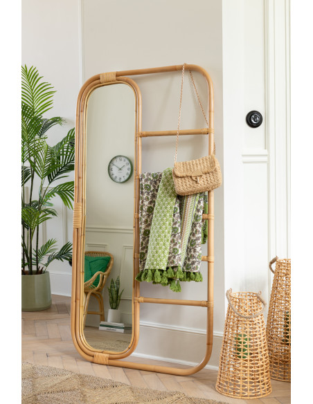 Lanterne photophore Conique Diamètre 25 cm en Rotin Naturel Anais - 2