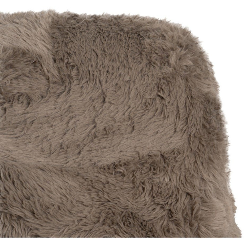 Canapé original Bouclette 3 places en Tissu Taupe Bouclé Bois MDF Unai - 9