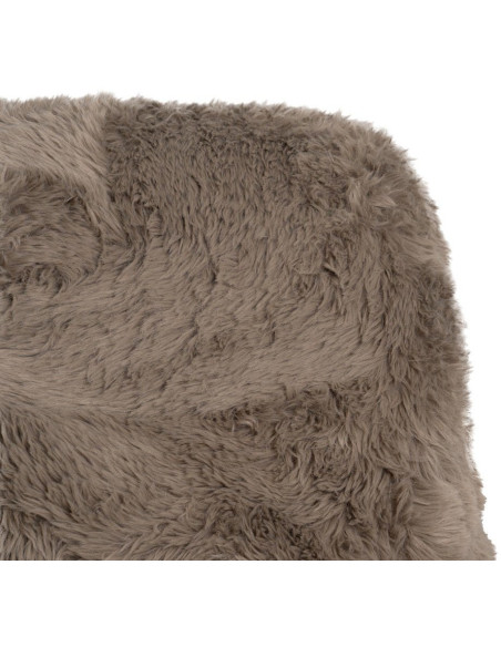 Canapé original Bouclette 3 places en Tissu Taupe Bouclé Bois MDF Unai - 9