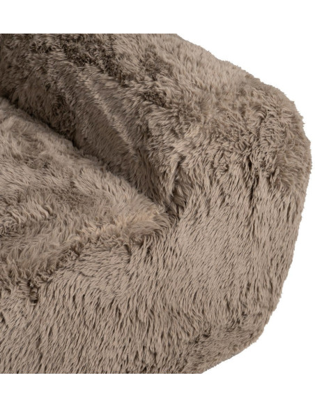Canapé original Bouclette 3 places en Tissu Taupe Bouclé Bois MDF Unai - 10