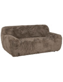Canapé 2 places taupe foncé en tissu doux 185 x 107 x 79,5 cm Unai