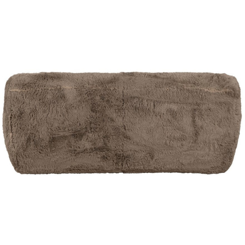 Canapé original Bouclette 2 places en Tissu Taupe Bouclé Bois MDF Unai - 4