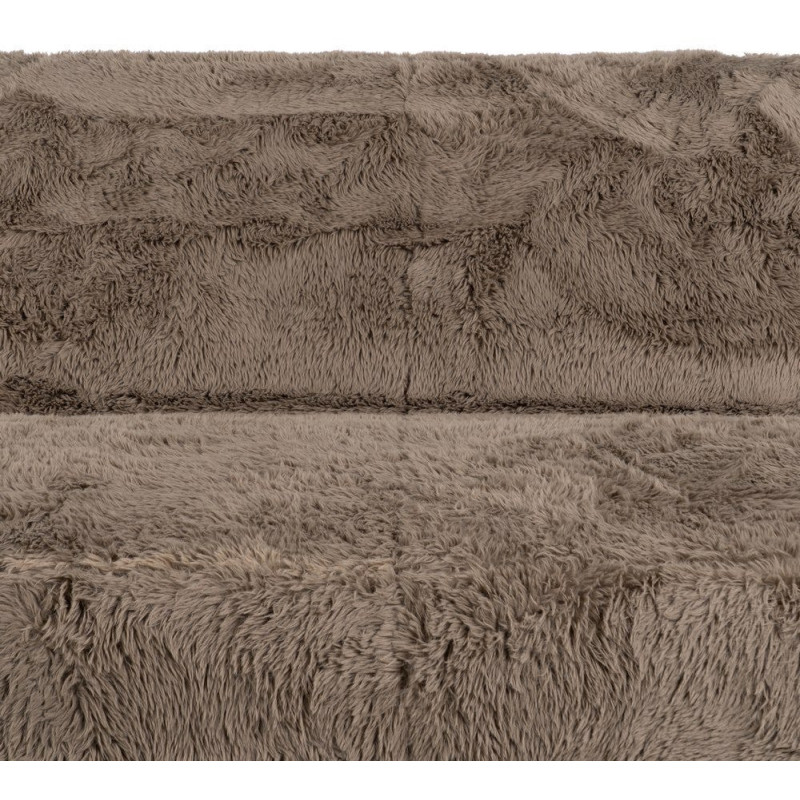 Canapé original Bouclette 2 places en Tissu Taupe Bouclé Bois MDF Unai - 7