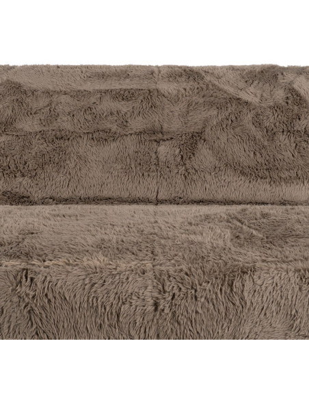 Canapé original Bouclette 2 places en Tissu Taupe Bouclé Bois MDF Unai - 7