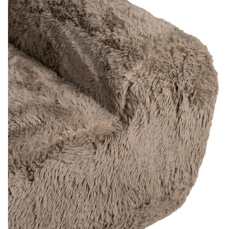 Canapé original Bouclette 2 places en Tissu Taupe Bouclé Bois MDF Unai - 10
