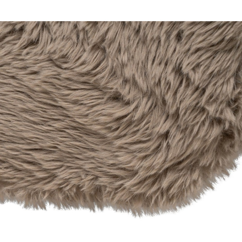 Canapé original Bouclette 2 places en Tissu Taupe Bouclé Bois MDF Unai - 13