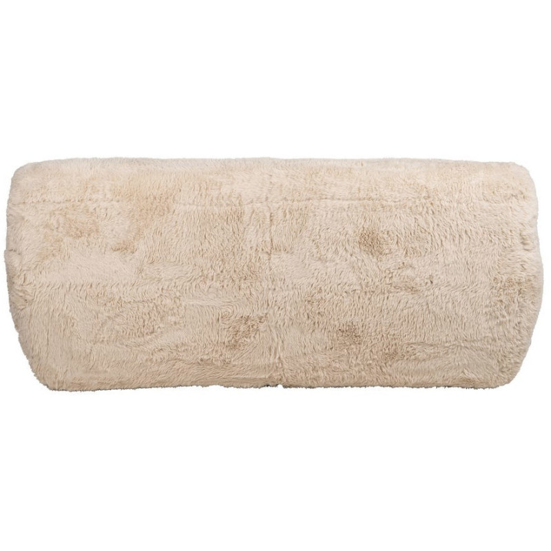 Canapé original Bouclette 2 places en Tissu Beige Bouclé Bois MDF Unai - 4
