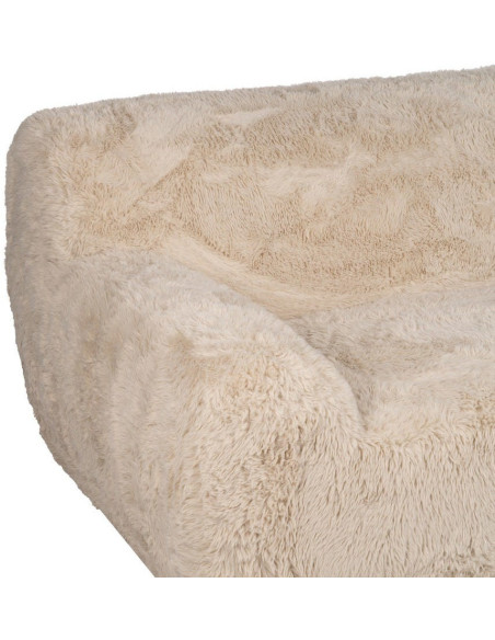 Canapé original Bouclette 2 places en Tissu Beige Bouclé Bois MDF Unai - 5