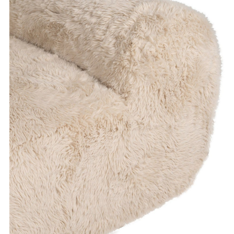 Canapé original Bouclette 2 places en Tissu Beige Bouclé Bois MDF Unai - 9