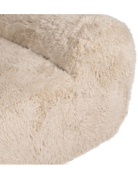 Canapé original Bouclette 2 places en Tissu Beige Bouclé Bois MDF Unai - 9