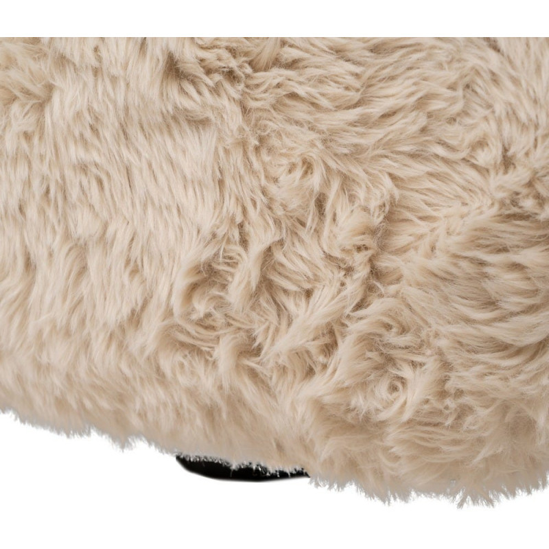 Canapé original Bouclette 2 places en Tissu Beige Bouclé Bois MDF Unai - 13