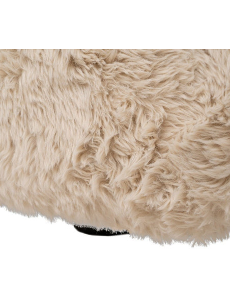 Canapé original Bouclette 2 places en Tissu Beige Bouclé Bois MDF Unai - 13