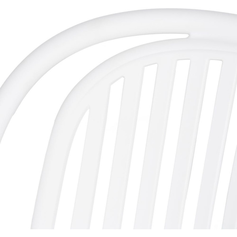 Fauteuil de table extérieur moderne en Polypropylène Blanc Estia (Lot de 2) - 6