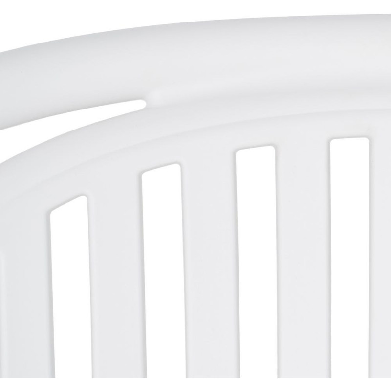 Fauteuil de table extérieur moderne en Polypropylène Blanc Estia (Lot de 2) - 10