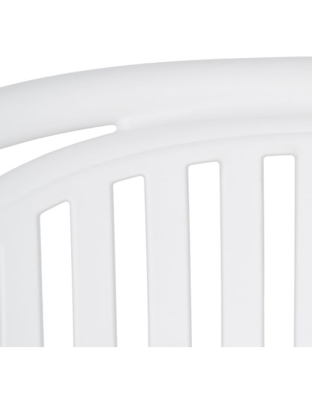 Fauteuil de table extérieur moderne en Polypropylène Blanc Estia (Lot de 2) - 10