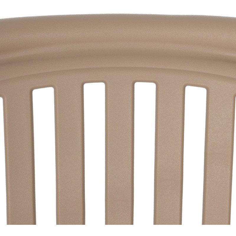 Chaise de jardin moderne en Polypropylène Beige Estia (Lot de 4) - 9