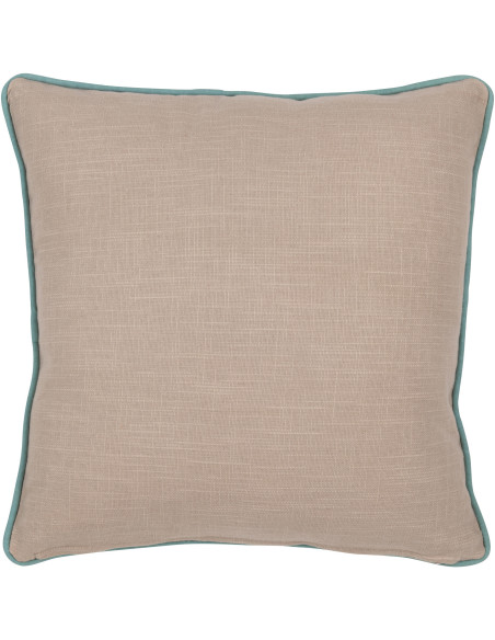 Coussin Carré 45x45 en Coton Gris Bleu Motif éléphant Aether - 3