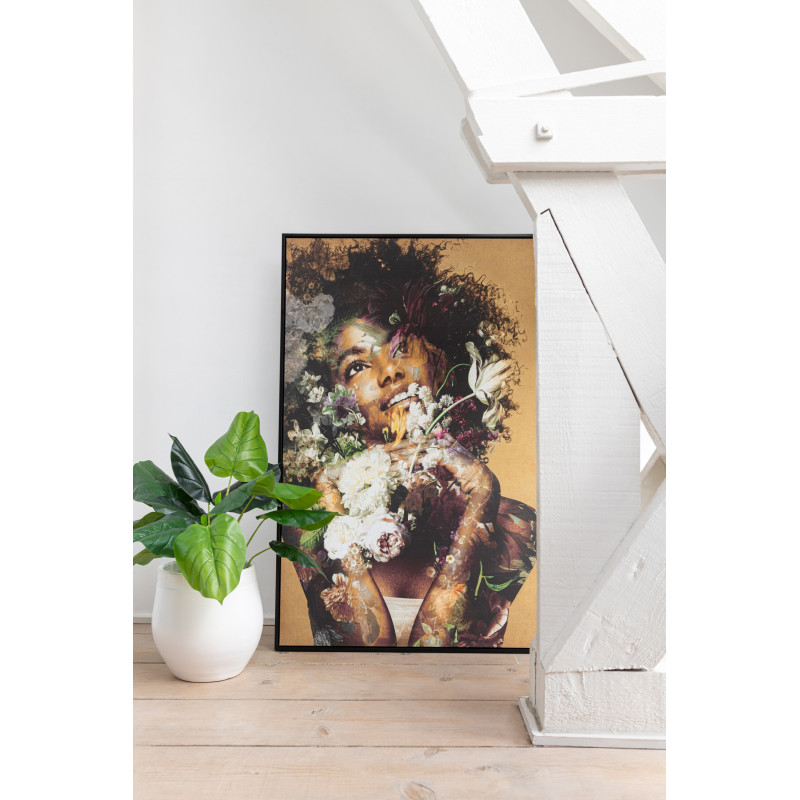 Toile imprimée et peinte XL Rectangulaire Femme avec fleurs Abbey 80x120 - 2