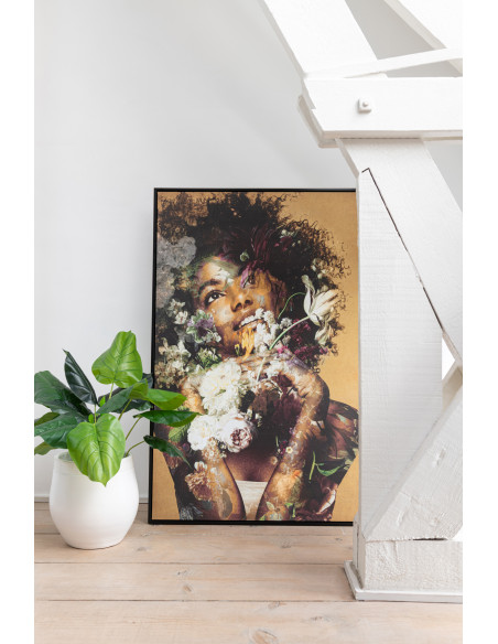 Toile imprimée et peinte XL Rectangulaire Femme avec fleurs Abbey 80x120 - 2