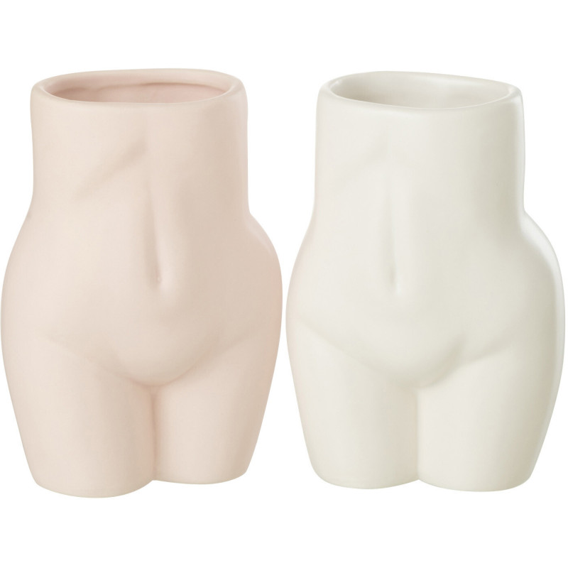 Cache-pot Hanches de femme en Dolomite Rose Hipsy - 4