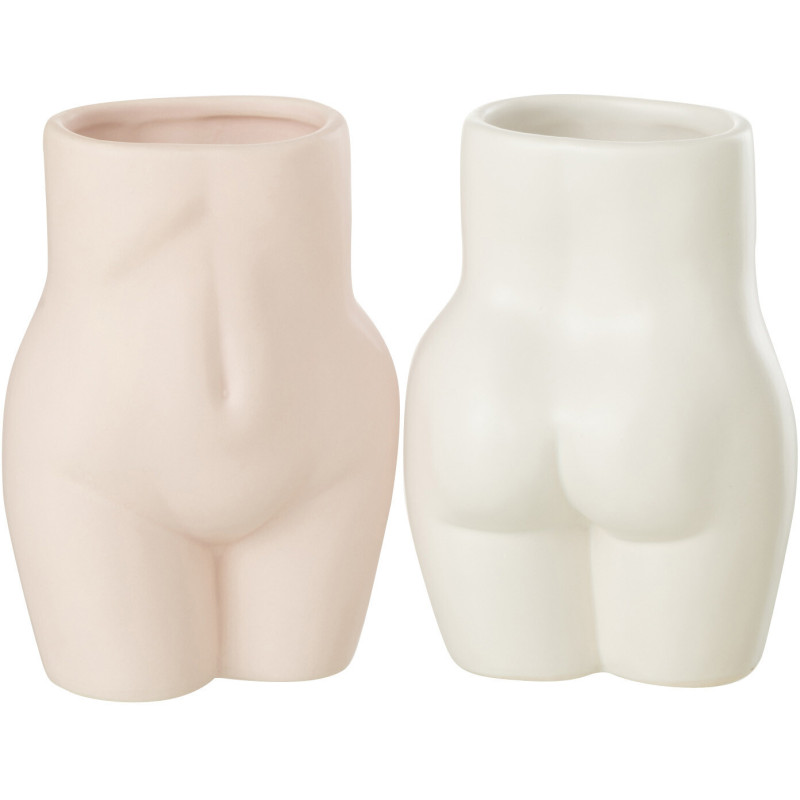 Cache-pot Hanches de femme en Dolomite Rose Hipsy - 5