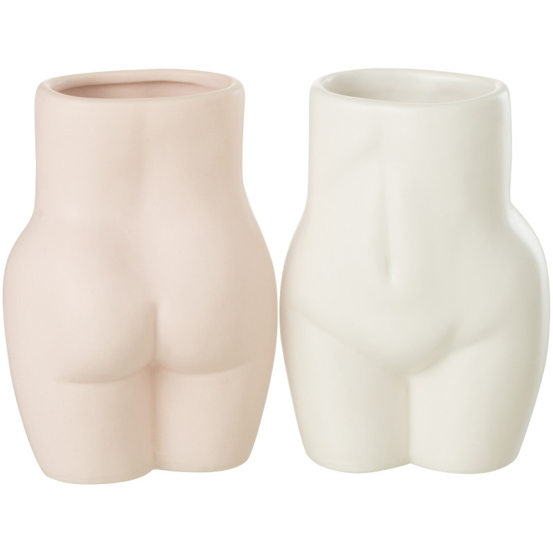 Cache-pot Hanches de femme en Dolomite Rose Hipsy - 7