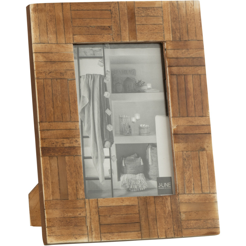 Cadre photo Jaxon en Résine Naturel Effet bois pour photo 10x15 cm - 1
